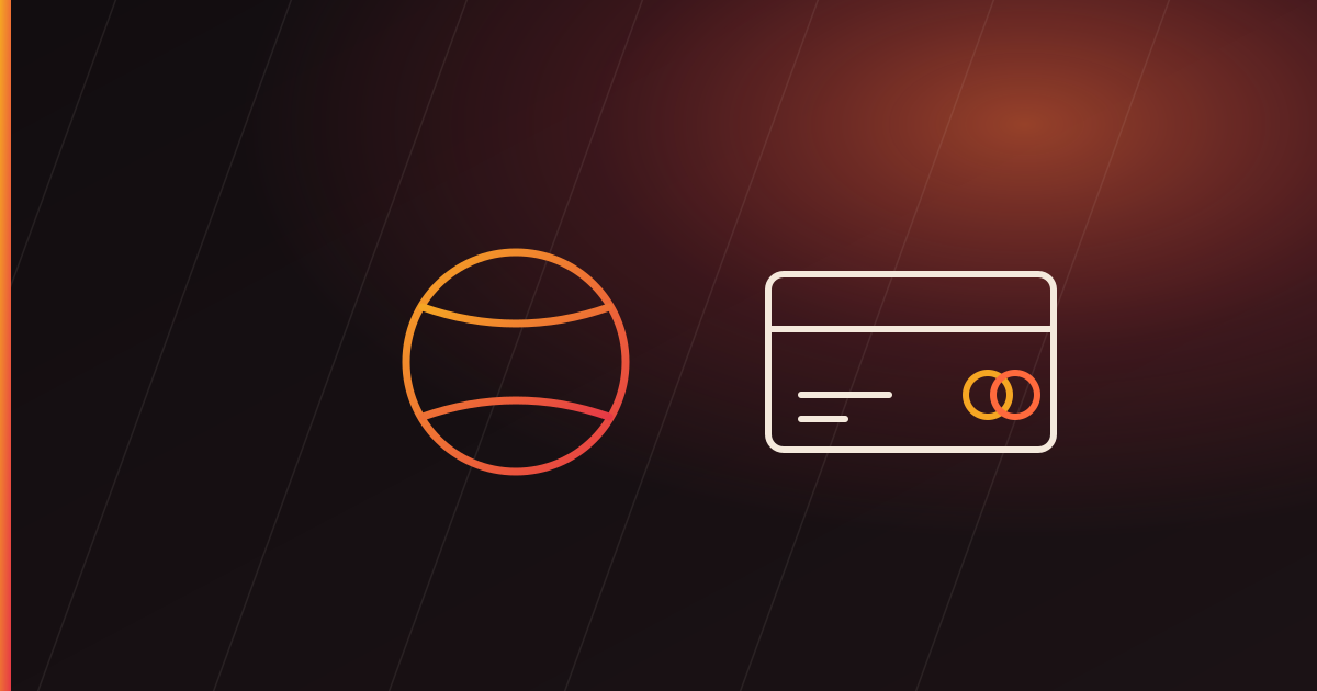 Line drawing of a baseball beside a payment card, representing Mastercard's Priceless ad